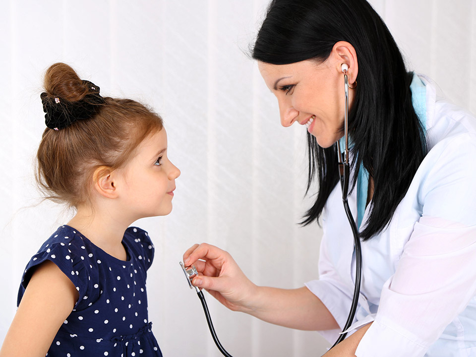 pediatric doctor with kid