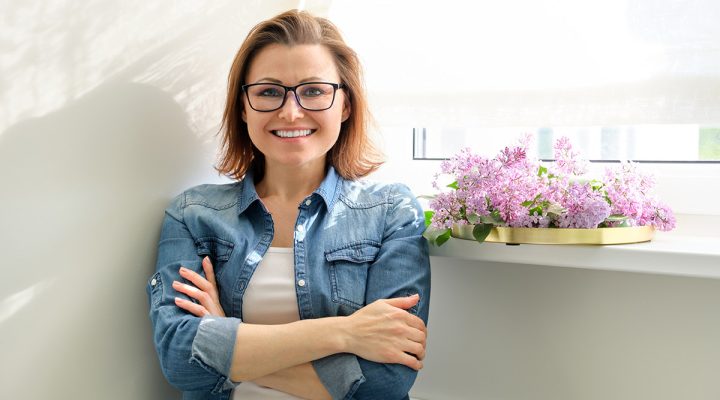 healthy woman smiling