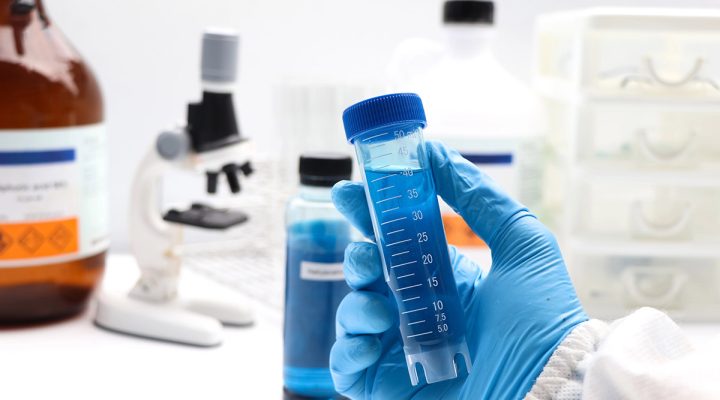 pharmacists with methylene blue