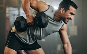athlete training at the gym