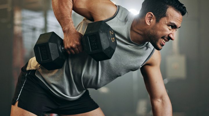 athlete training at the gym
