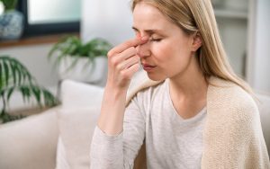 woman with sinus issues