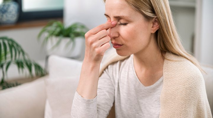 woman with sinus issues