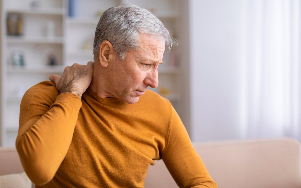 man with chronic pain
